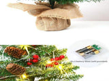 Mini Christmas Tree 45cm, Natural Pinecone Log Base Tabletop Decoration V1232-MNSDS-001