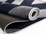 200x300cm Large Floor Blue Chevron Stripes Rug Modern Area Carpet for Bedroom & Lounge V63-838381