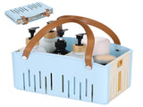 Cotton Woven Basket with PU Leather Handle, Clothes Toys Candy Gifts Cotton Rope Organizer, Living V1189-LWWAL-20260401-06297