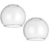 2PCS Clear Glass Shades Globe, Glass Lamp Shade Replacement, Ball Shaped Globe For Light Fixtures, V1369-AZ3-W-08681