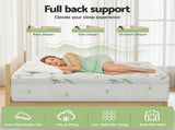 Giselle Bedding 1500GSM Pillowtop Mattress Topper Bamboo Mattress Pad for Back Pain Relief Washable TOPPER-BAM-11-D