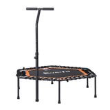 Everfit 51inch Hexagon Fitness Trampoline Rebounder Adjustable Handrail Orange TRAMPO-D-MINI51-HEX-ORBK