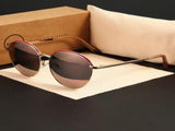 Minority design sense sunglasses-do not bump into individual styles, showing a unique fashion V1107-MJ002-GOLD SILVER