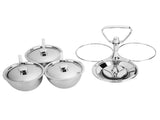 Spice Rack Kitchen Stainless Steel Seasoning Pots Condiment Set Rotating Spice Rack V1294-YM0721-3118210017111