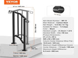 Handrails for Outdoor Steps, 1-2 Step Stair Hand Rail Kit, Transitional Carbon Steel Railings with V952-BPXGMDZLSLZFZ28P2V0