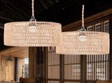 2X Paper Rope Lampshade Ceiling Light Shade Boho Chandelier Shade Bulb Guard for Restaurant Cafe V1370-AZ4-18776