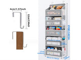 Wall-mounted doll rack with hooks, multi-functional storage rack, pink dolls, can be hung on a door V1188-MS-325-0064