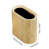 Slim Plastic Trash Can, Garbage Can with Press Top Lid, Trash Can with Pressing Flip Lid V1369-AZ3-W-09678