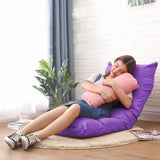 SOGA Lounge Floor Recliner Adjustable Lazy Sofa Bed Folding Game Chair Purple LOUNGEFABRICPURPLE