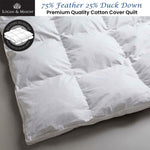 Logan and Mason 75% Feather 25% Duck Down Premium Quality Quilt Super King V442-LED-QUILT-25DOWN75FEATHER-WHITE-SK