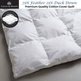 Logan and Mason 75% Feather 25% Duck Down Premium Quality Quilt Super King V442-LED-QUILT-25DOWN75FEATHER-WHITE-SK