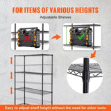 VEVOR Storage Shelving Unit with Wheels, 4-Tier Adjustable, 700 lbs Capacity, Heavy Duty Garage V952-YXLZLKHJC18DXZ4I6V0