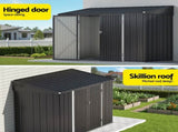 Giantz Garden Shed Galvanised Steel 3.05x1.5M Outdoor Storage Shed Workshop House Shelter SHED-FLAT-5X10-GY-ABC