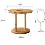 Glass Shelf Rack Wine Glass Drying Rack Chocolate Wood 1Pcs for Kitchen Countertop V1369-AZ3-W-18711