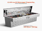 Truck Bed Tool Box, Heavy Duty Aluminum Tool Box with Tread Patterns, Storage Toolbox Chest V952-CZGJX33INCHY6ZBO7001V0
