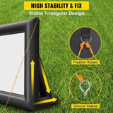 6x4m Inflatable Projector Screen Movie Screen Outdoor Theater w/Blower V952-QTYPM20FT220VE5DBV3
