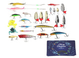 24 Days Xmas Countdown Fishing Lure Tackle Kit Fishing Advent Calendar Bait Box Set Xmas Gifts V1294-YM0901-3115240121011