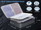 Document Bag with Lock - Fireproof Moisture Proof 3-Layer 15X11 Inch Important Document Organizer V1366-AZ2-W-15863