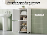 Artiss 2x Bathroom Storage Cabinet 2-Tier Slim Toilet Organizer Adjustable White FURNI-N-BATH-AZ02-WHX2