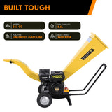 Ducar Petrol 7HP Wood Chipper Shredder Mulcher Grinder - Yellow WCP-Z06-YLBK