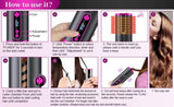 Portable Wireless Automatic Hair Curler for Travel with LED Temperature Display, Timer and USB V178-12151