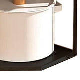 Kitchen Small Corner Shelf Rack Fan Shaped Space Saving Stable Carbon Steel Cookware Stand for Pots V1294-YM0710-3118230294212