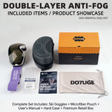 DOTUGE DGQ-D07 Magnetic Flip Ski Goggles with REVO Coated Dual-Layer Anti-Fog Spherical Lens, UV400 V1341-ZY-BD9KJK24-G