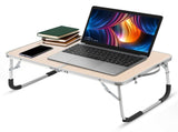Foldable Laptop Desk Lightweight Breakfast Serving Table Tray and Bed Desk with Inner Storage Space V1294-YM0901-H47860BE