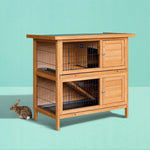 i.Pet Rabbit Hutch 91.5cm x 45cm x 82cm Chicken Coop Large Wooden House Run Cage Pet Bunny PET-GT-RHT1240