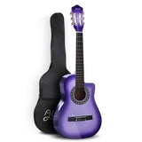 Alpha 34 Inch Classical Guitar Wooden Body Nylon String Beginner Kids Gift Purple GUITAR-D-34-PURPLE