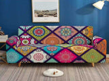 Retro Stretch Sofa Cover L-Shape Couch Protector 2 Seater Armchair Slipcover V1263-JX-3544