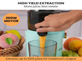 EUROCHEF Cold Press Slow Juicer Machine, Large Chute, 200W, Seafoam Green V219-INCJCPEC15GA