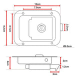 4 x Toolbox Lock Steel Paddle Handles Heavy Duty Trailer Door Latch Set for Ute & Tool Cabinets V63-953031