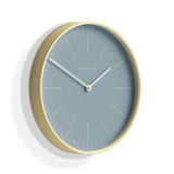 Newgate Mr Clarke Clock Pale Wood Pill Blue Dial 128 V398-NGMRC128PLY40