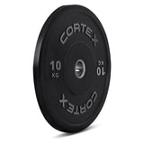 CORTEX 10kg Black Series V2 50mm Rubber Olympic Bumper Plate V420-CSWP-OBPV210-2