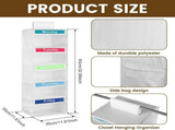 Kids Weekly Clothes Organizer, 5-Shelf Hanging Storage Organiser for Children Daily Clothing, Monday V1237-ZY00B0DGX3JZ2R