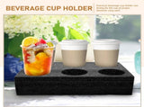 Petluno 6 Holes Takeout Beverage Cup Trays, Hot Cold Drinks Fixing Holders, Foam Coffee Carrier, V1259-DP01-A-1763