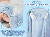 Blue Elephant Bath Hooded Towel for Kids,Extra Soft and Fast Drying Poncho for Toddlers Age V1258-DP02-C-593