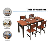 NNECN Wood & Steel Dining Set V728-NNE003-DINING-SET