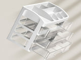 Desktop Organizer 3 Drawer Clear Plastic Desk Storage for Office Stationary Makeup Organizer V1294-YM0703-3117230119011