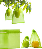 100 Pack Army Green 7x5 Inch Drawstring Mesh Bags for Potatoes Fruit Vegetables Plants Flowers V1258-DP02-BOL-384