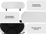 Artiss Dining Chairs Set of 2 Sherpa Boucle White DINC-B-W01-WHX2