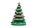Jingle Jollys Paper Christmas Tree 111CM w/ Star Topper LEDs Xmas Decorations Kit Home Office Green PAPER-XM-TR-100-GN