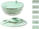 2-in-1 Decker Vegetable Dryer - Fruit Salad Drainer - Six Replaceable Blades - Salad Dryer V1188-ZXY-10452