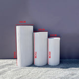 3x Metal Wedding Plinths Cylinder Pedestal Stand Ripple Cake Dessert Display V201-CYL0003WH9AU