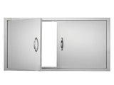 BBQ Access Door, 889x610 mm Double Outdoor Kitchen Door, Stainless Steel Flush Mount Door, Wall V952-SMMBSCJMYS35KPSP8V0