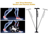 Folding Walking Stick Cane with Adjustable Height and LED Light Support V1188-MS-617-125