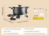 Wax Melter for Candle Making, 5 Liter Large Electric Wax Melting Pot Easy Pour Spout, 4-level V952-RLTYT55L1200WY345V3