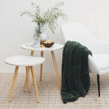 J Elliot Home Rita Sea Kelp Faux Mohair Throw Rug 130 x 160cm V442-IDC-THROW-RITA-SEA-RE