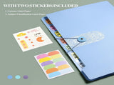 A4 Expandable folder - 3 poly pockets folder - 12 compartment large capacity accordion V1259-DP01-BO-217